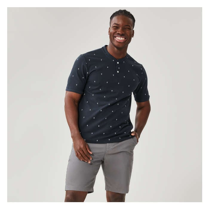 Men's Essential Pique Henley T-Shirt
